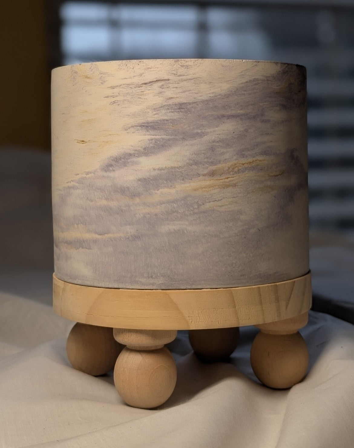Large, 32oz 4-wick Candle, Concrete Candle, Cement Bowl, Reuseable, With Feet