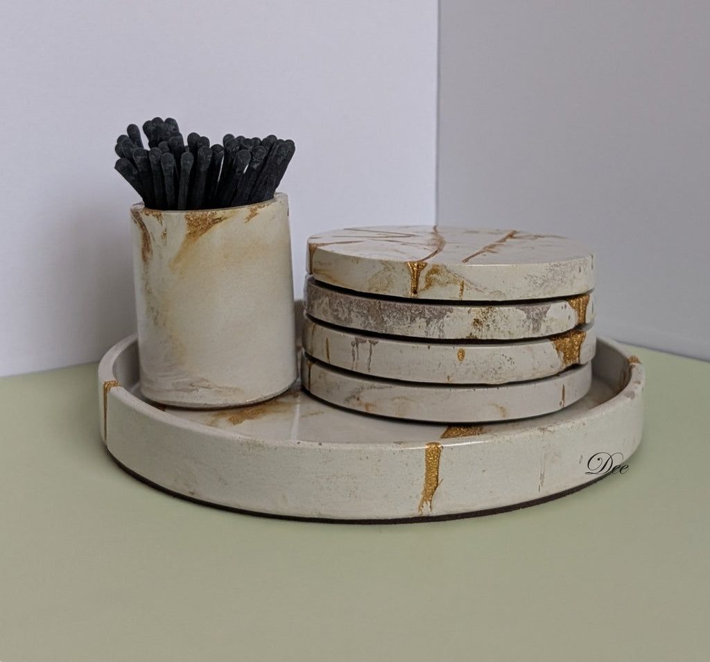 Concrete Coaster, Trinket Tray, Coaster, Handmade, Cement Tray, Catcall, Match Holder