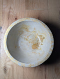Large Bowl, Gold and Cream, Concrete Bowl, Trinket, Jewelry, Storage, Planter, Succulent