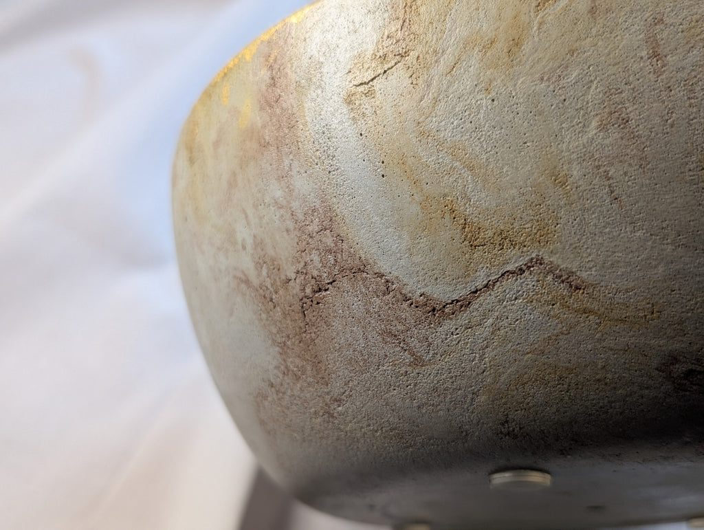 Large Bowl, Gold and Cream, Concrete Bowl, Trinket, Jewelry, Storage, Planter, Succulent