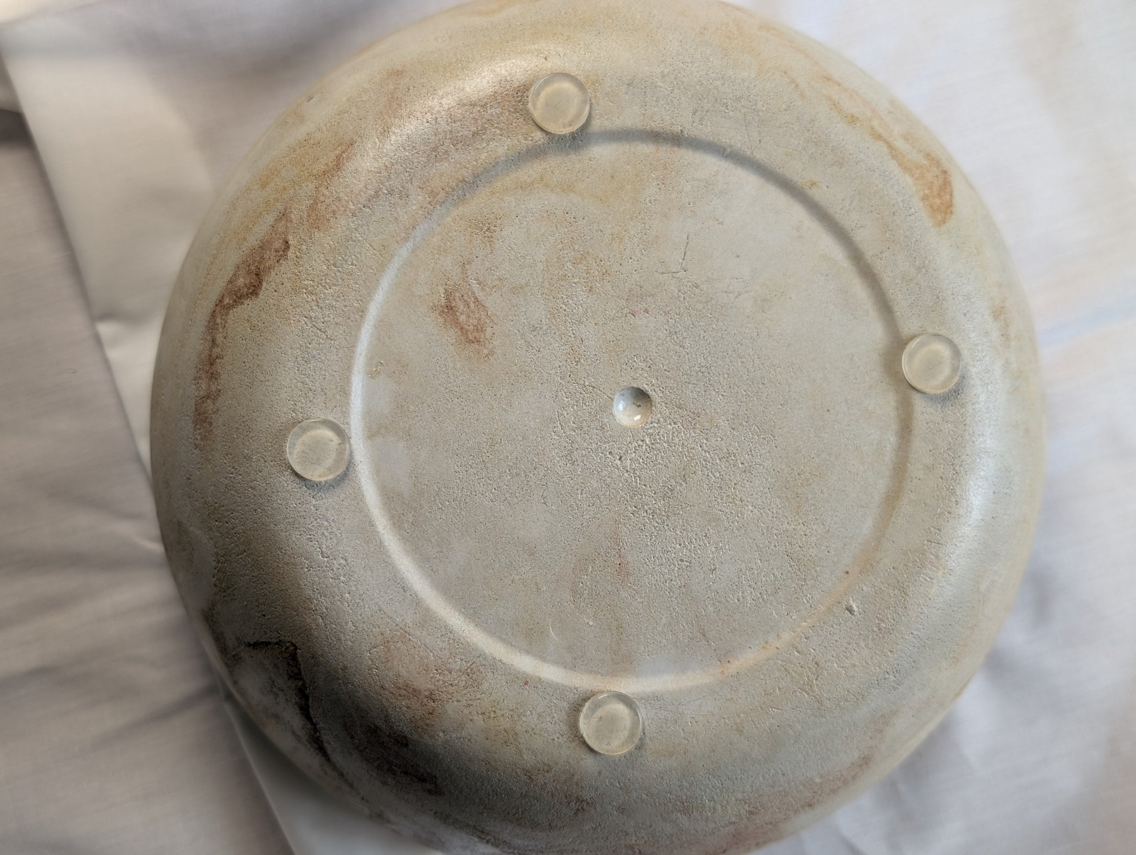 Large Bowl, Gold and Cream, Concrete Bowl, Trinket, Jewelry, Storage, Planter, Succulent