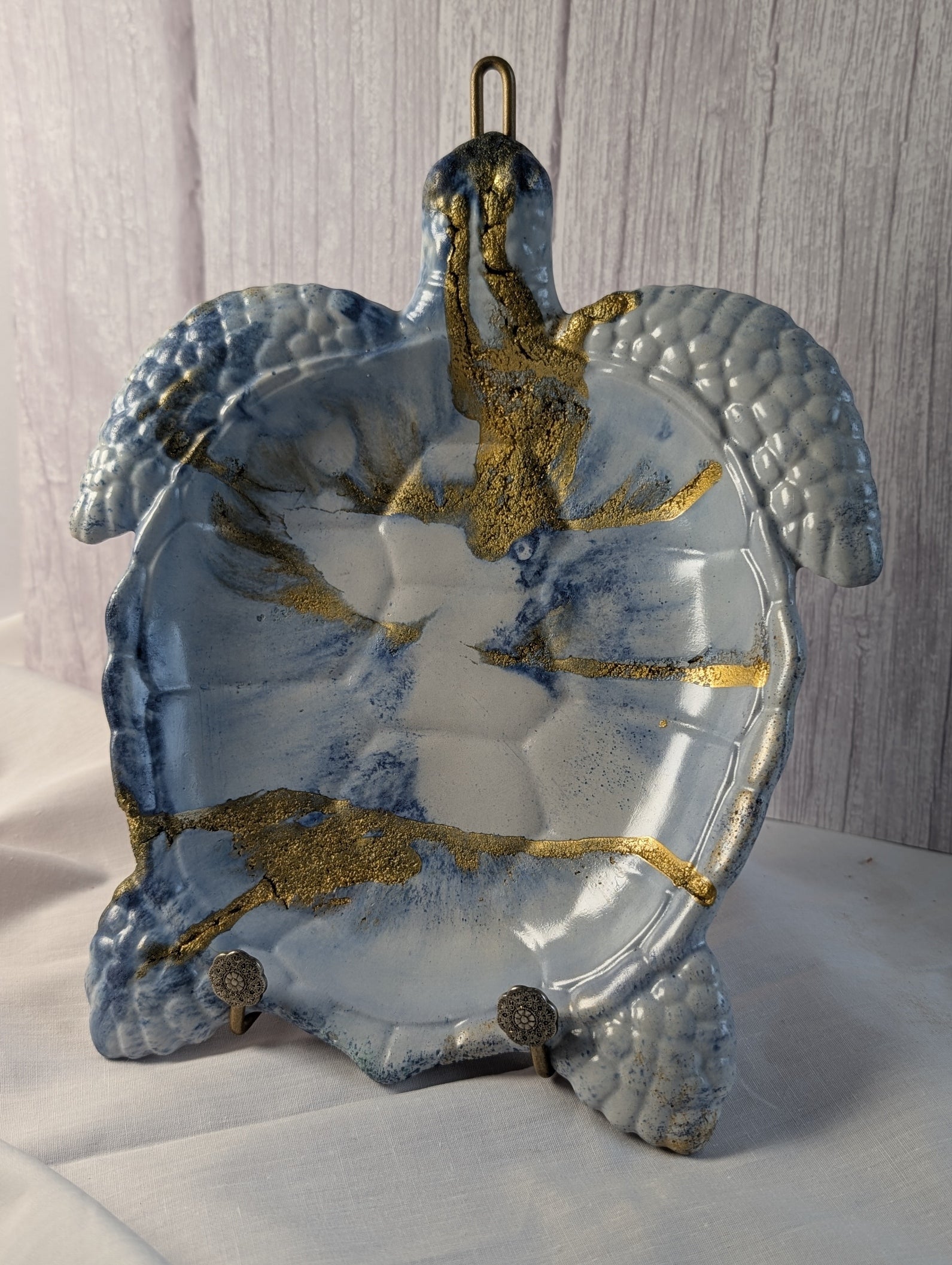 Handmade Concrete Turtle, Sea Turtle, Trinket Tray, Catchall, Candy, Soap Dish